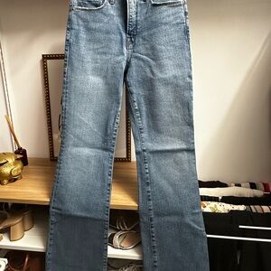 Good American high waisted flare Light Blue Denim Pants